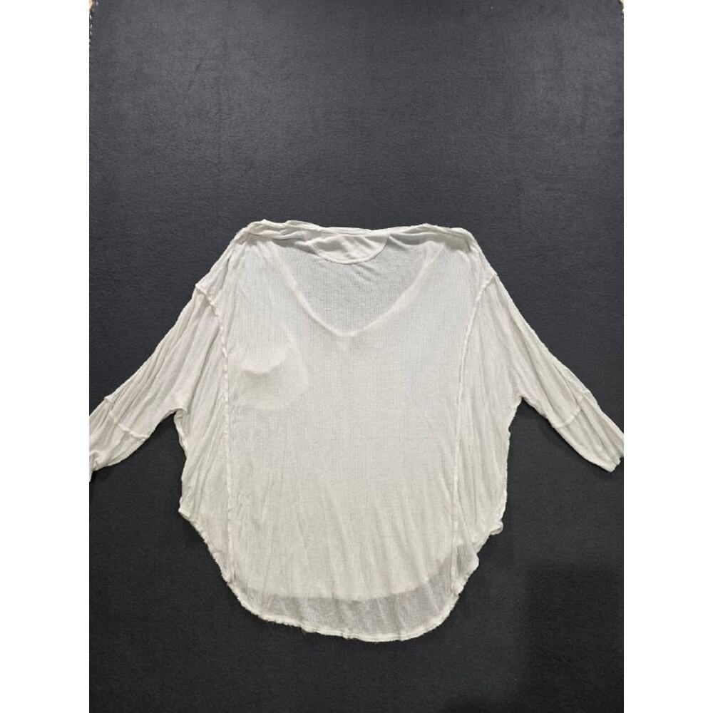 FREE PEOPLE Golden Gate oversized boho top Y2K Tee White/Ivory Medium A008481 - Picture 8 of 8